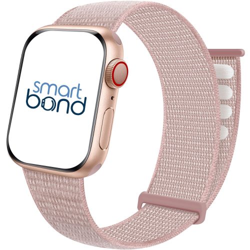 Apple Watch Rose pink Tépőzáras szövetszíj