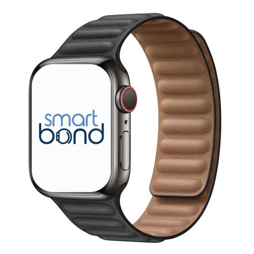 Apple Watch Fekete Bőr pánt